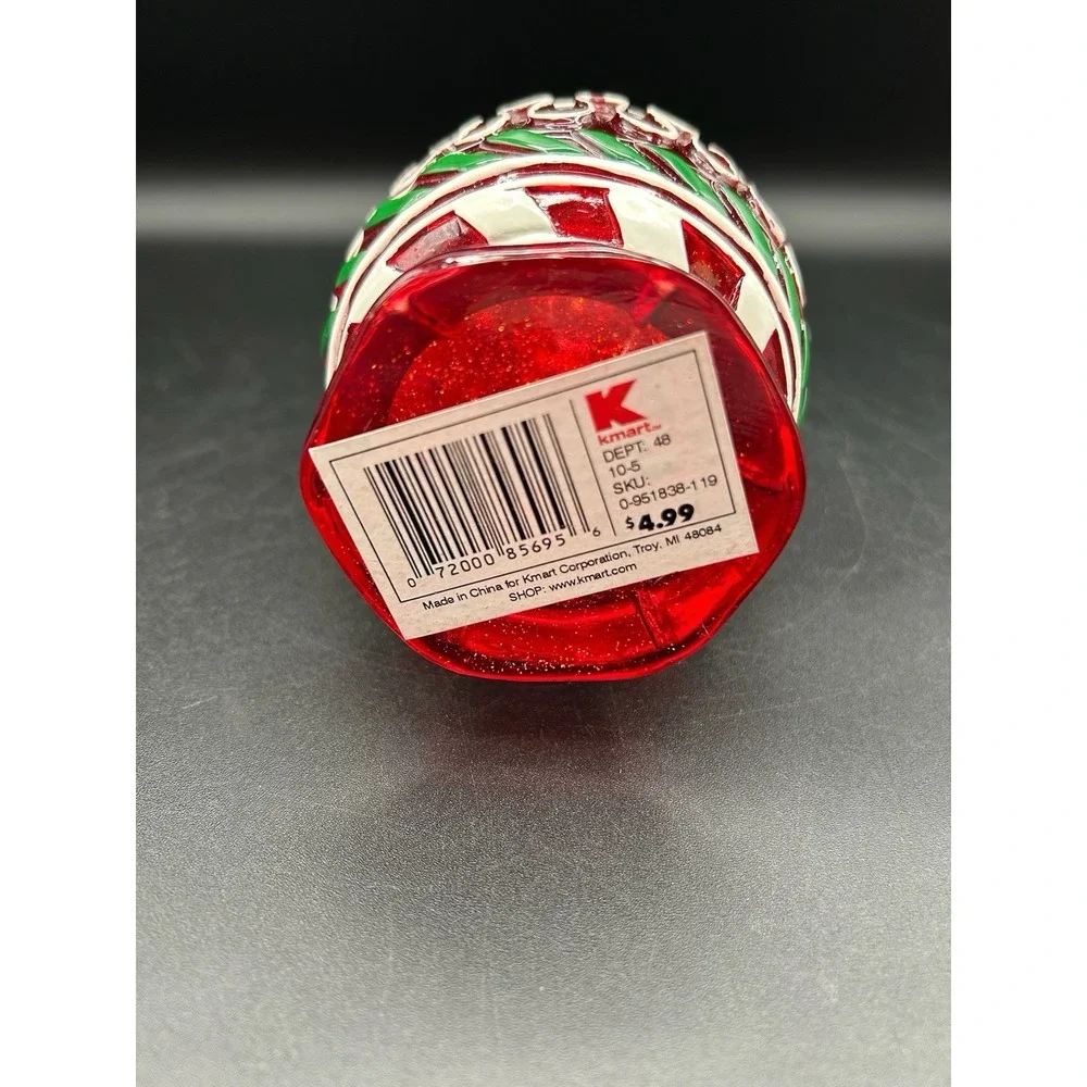 VTG Kmart Ribbon Candy Decorative Christmas Soap Or Lotion Dispenser